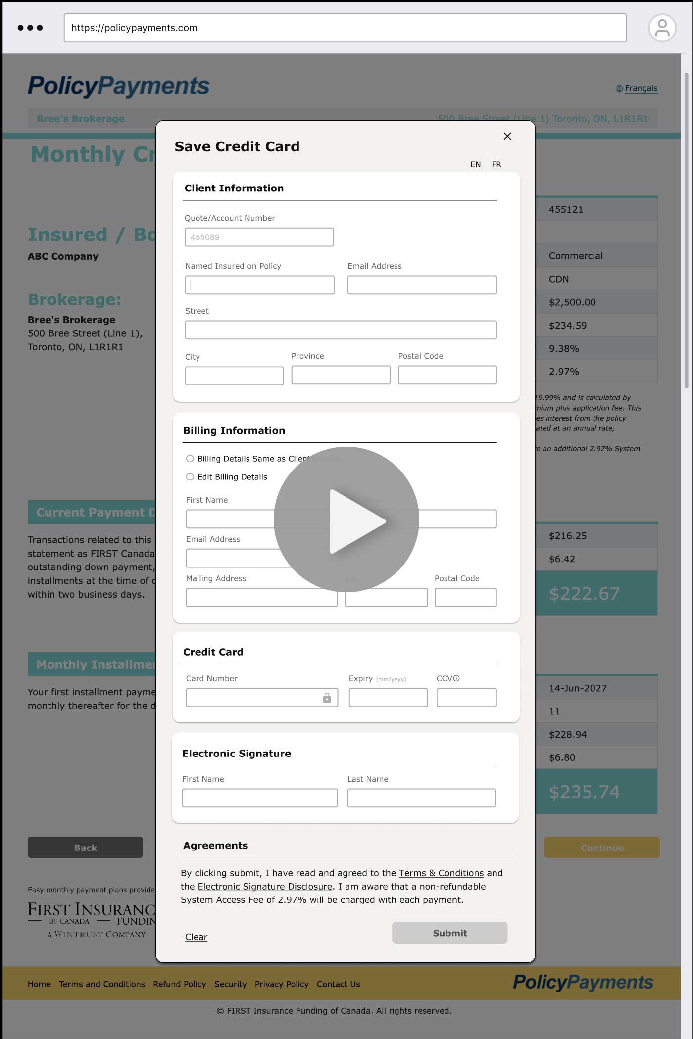 Credit Card Payment Widget <br>Tools: Figma<br>Skills: Wireframing, Prototyping