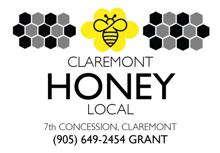 Claremont Honey Local label<br>Tools: Photoshop, Illustrator<br>Skills: Branding, color theory, typography