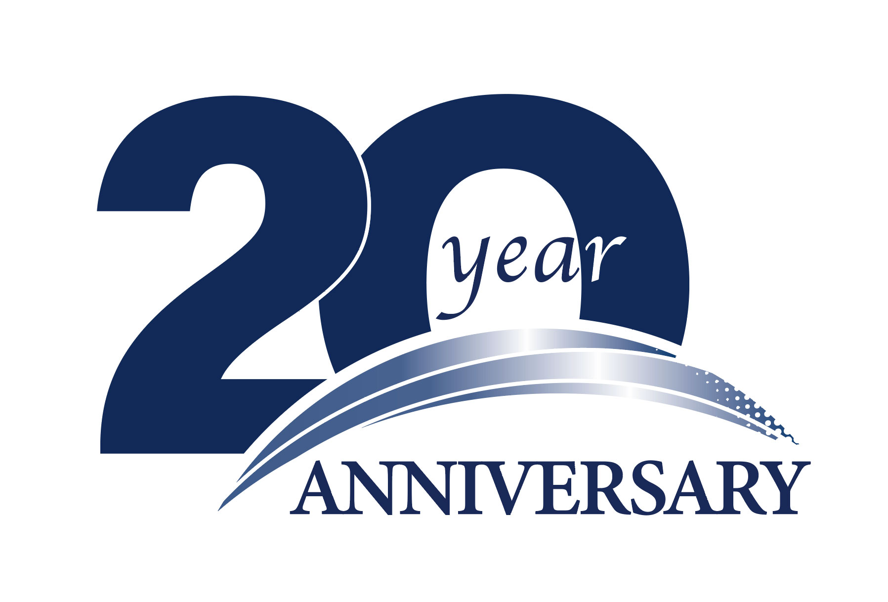 FIRST 20th Anniversary logo - Stacked and horizontal <br>Tools: Illustrator<br>Skills: Branding, color theory, typography