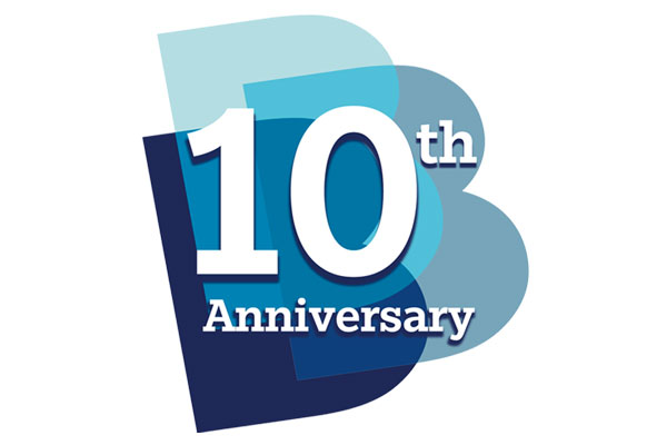 Broker Bash 10th Anniversary Logo<br> Collateral included creative development of social media banners, poster, photobooth template, web landing page, and web photo gallery to name a few <br>Tools: Photoshop, Visual Studio Code <br>Skills: Branding, web design, layout, HTML, drupal