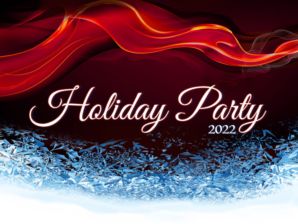 Fire & Ice Holiday Party theme<br>Tools: Photoshop<br>Skills: Branding, color theory, typography