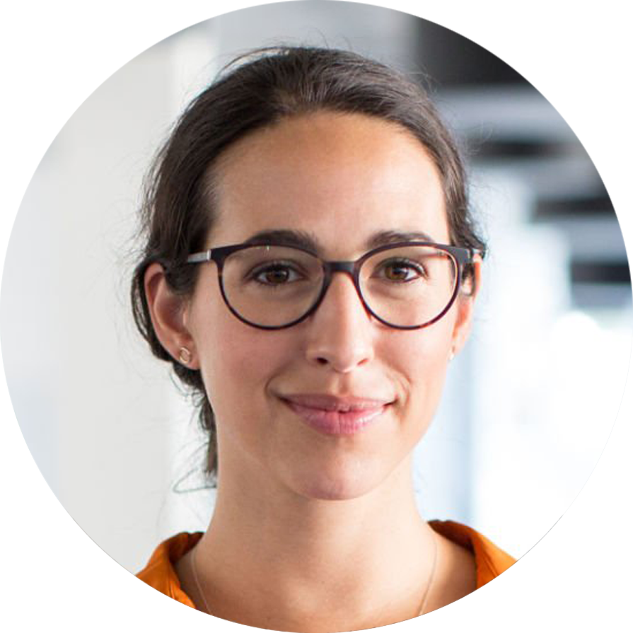 profile shot of a young woman with glasses